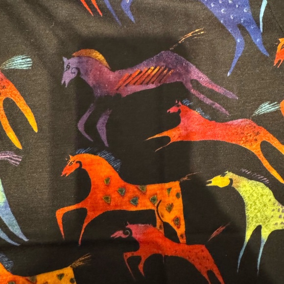 Laurel Burch Multicolor Horse Pattern Women’s Tee - Picture 4 of 6